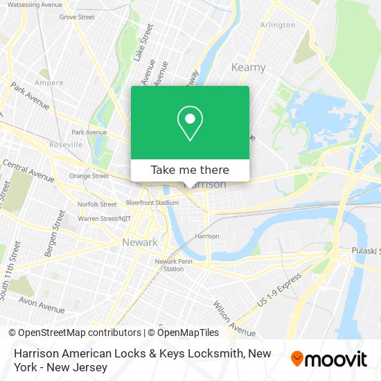 Harrison American Locks & Keys Locksmith map