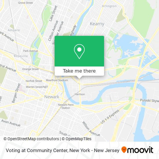 Voting at Community Center map