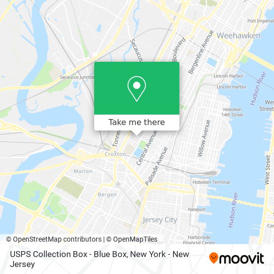 Mapa de USPS Collection Box - Blue Box