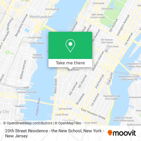 20th Street Residence - the New School map