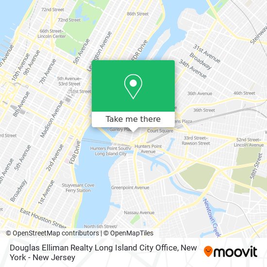 Mapa de Douglas Elliman Realty Long Island City Office