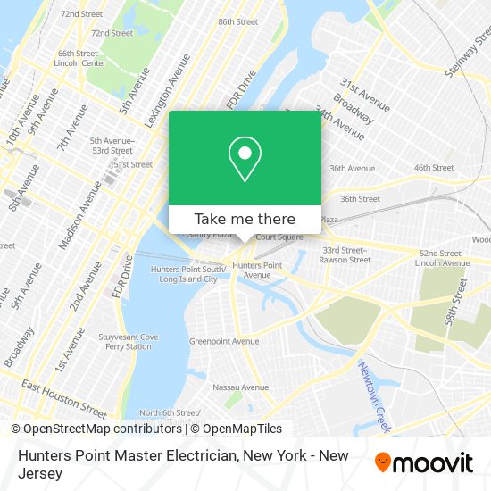 Mapa de Hunters Point Master Electrician