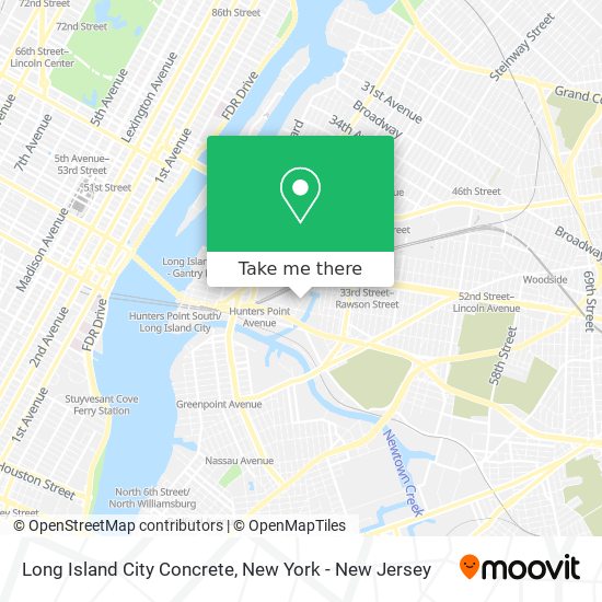 Mapa de Long Island City Concrete