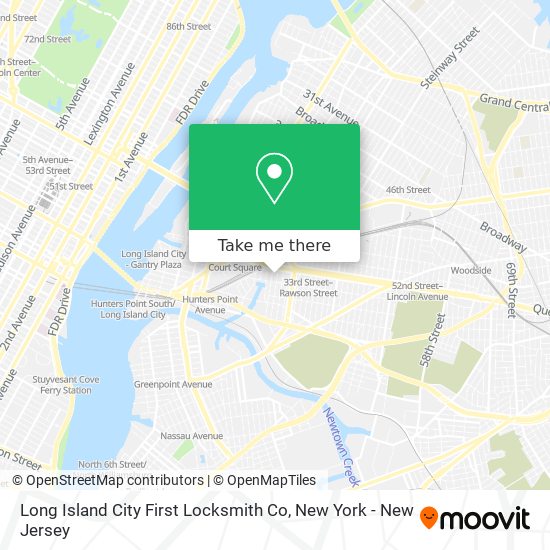 Mapa de Long Island City First Locksmith Co