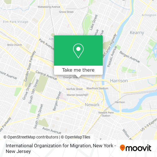 Mapa de International Organization for Migration