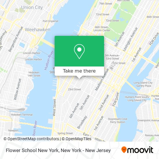 Mapa de Flower School New York