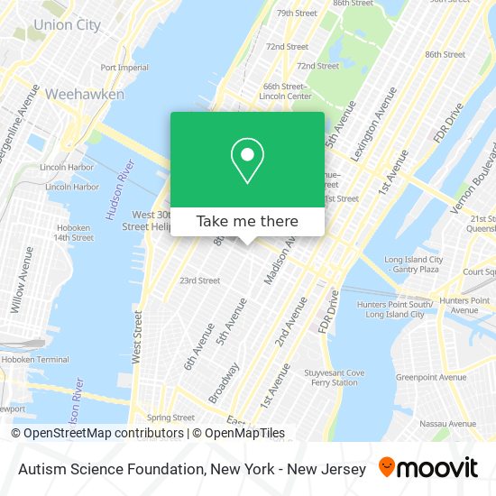 Autism Science Foundation map