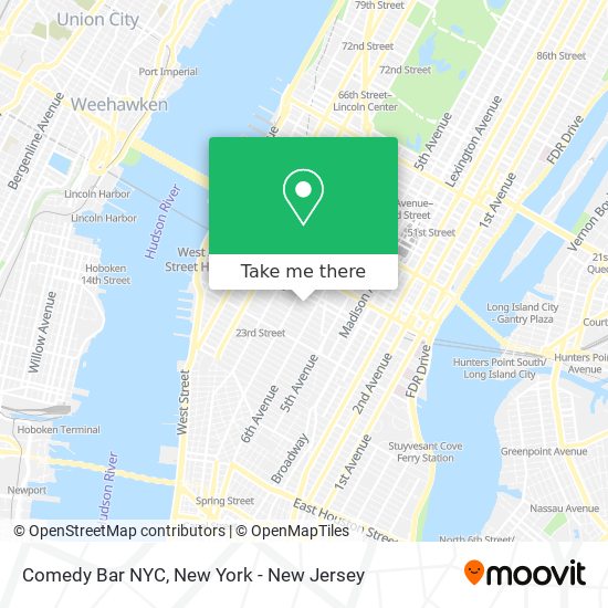 Mapa de Comedy Bar NYC