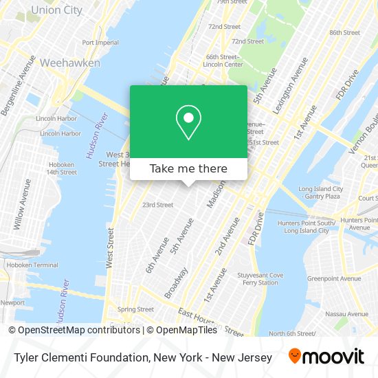 Mapa de Tyler Clementi Foundation
