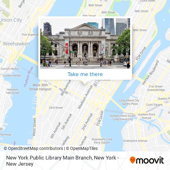 New York Public Library Main Branch map