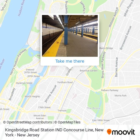 Kingsbridge Road Station IND Concourse Line map