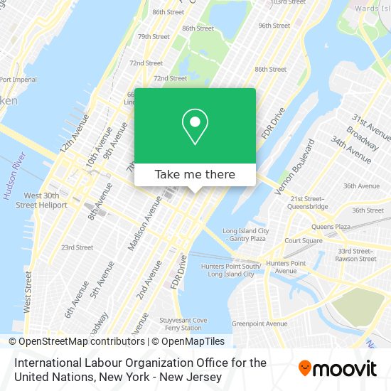 International Labour Organization Office for the United Nations map