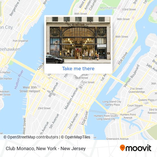 Club Monaco map