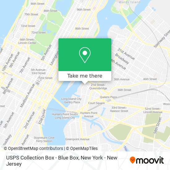 USPS Collection Box - Blue Box map