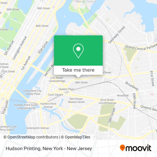 Hudson Printing map