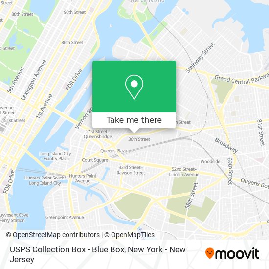 USPS Collection Box - Blue Box map