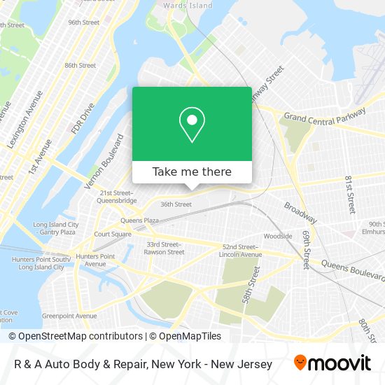 R & A Auto Body & Repair map