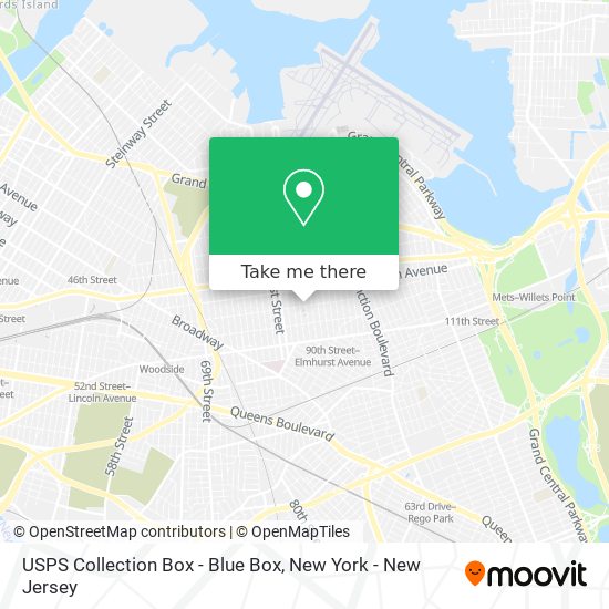 USPS Collection Box - Blue Box map