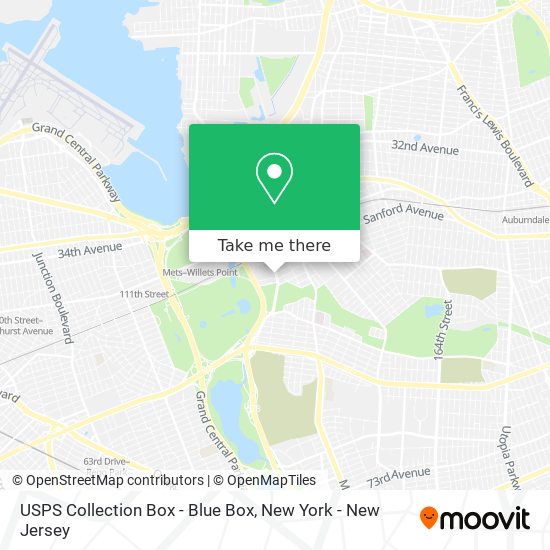 Mapa de USPS Collection Box - Blue Box