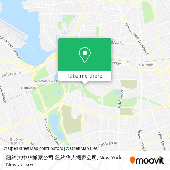 纽约大中华搬家公司-纽约华人搬家公司 map