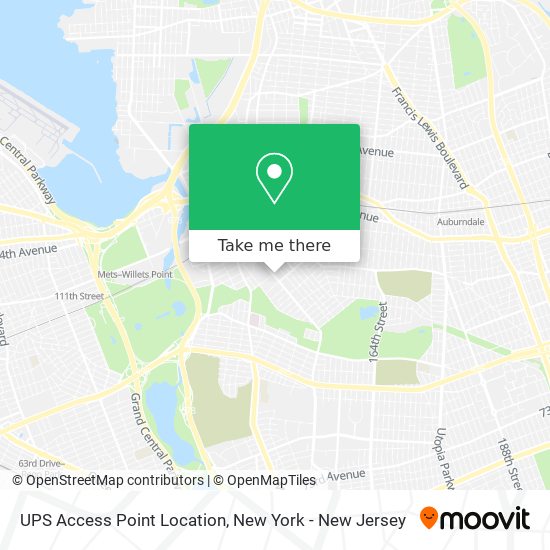 UPS Access Point Location map