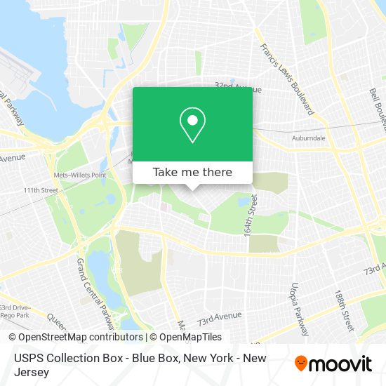 USPS Collection Box - Blue Box map