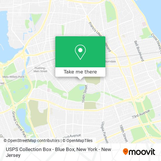 USPS Collection Box - Blue Box map