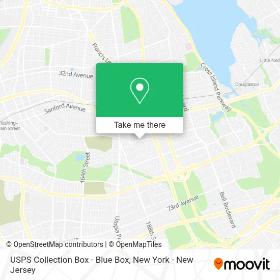 USPS Collection Box - Blue Box map