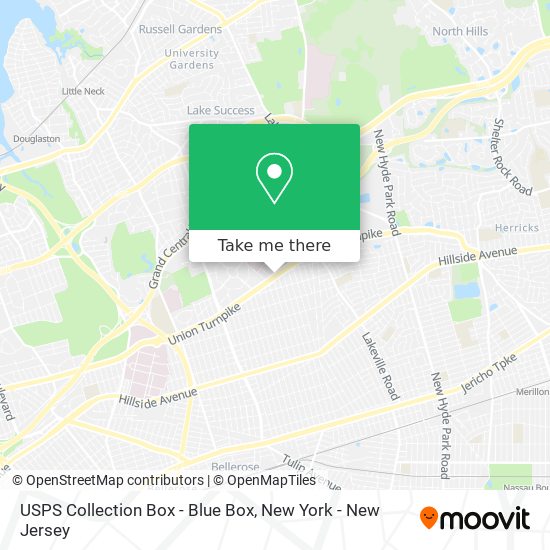 USPS Collection Box - Blue Box map