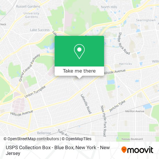 Mapa de USPS Collection Box - Blue Box