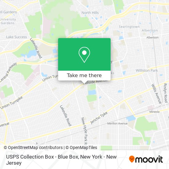 USPS Collection Box - Blue Box map