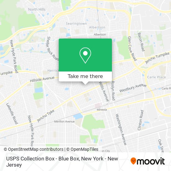 Mapa de USPS Collection Box - Blue Box