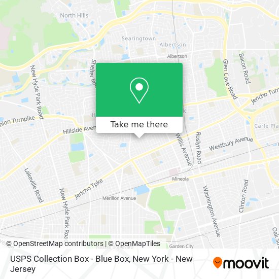 Mapa de USPS Collection Box - Blue Box