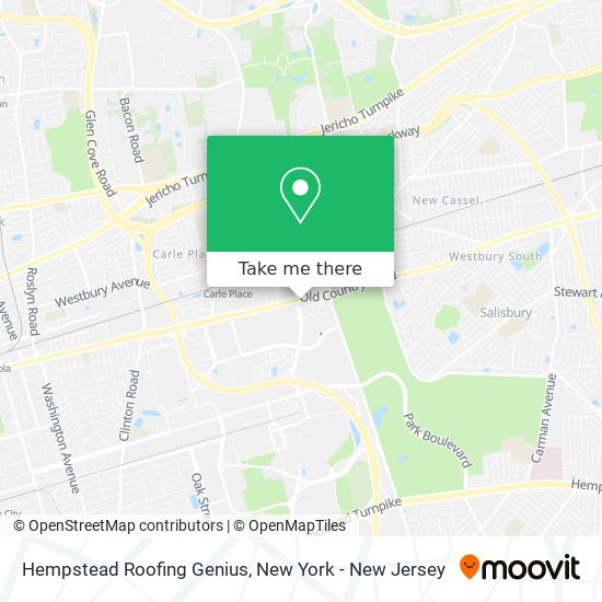 Hempstead Roofing Genius map