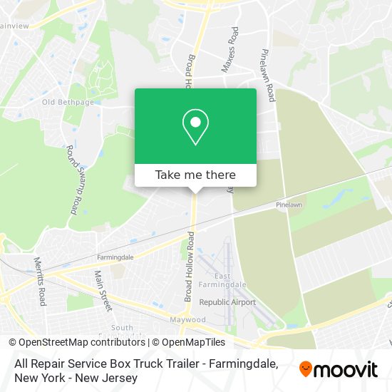 Mapa de All Repair Service Box Truck Trailer - Farmingdale