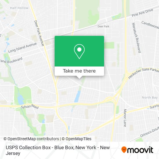 USPS Collection Box - Blue Box map