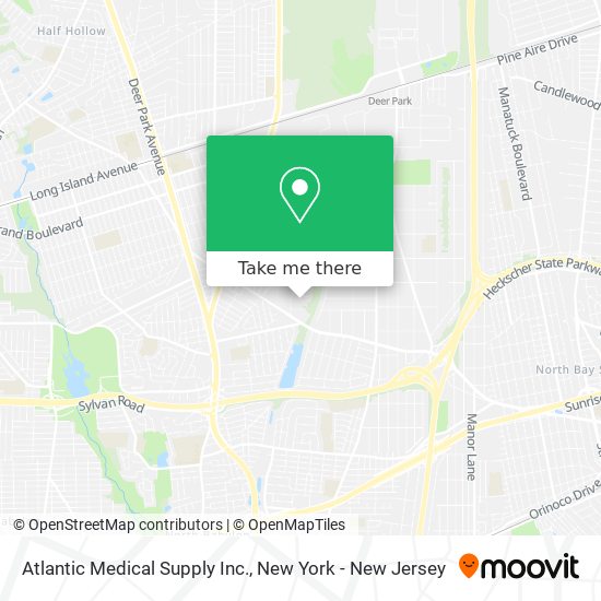 Mapa de Atlantic Medical Supply Inc.