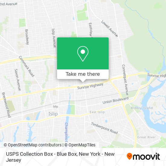 USPS Collection Box - Blue Box map