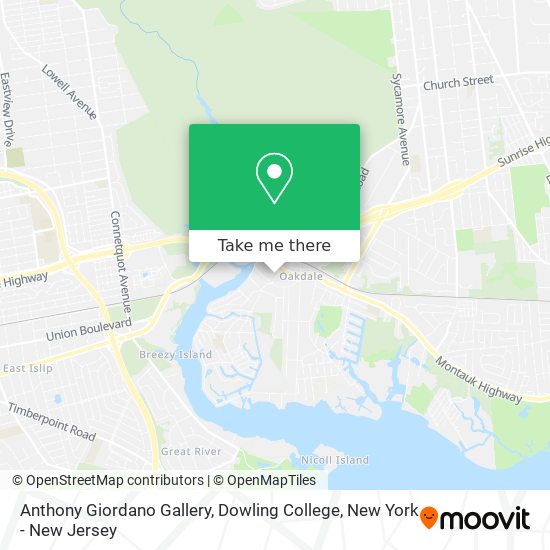 Anthony Giordano Gallery, Dowling College map