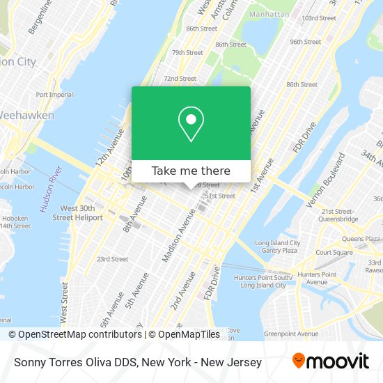 Mapa de Sonny Torres Oliva DDS