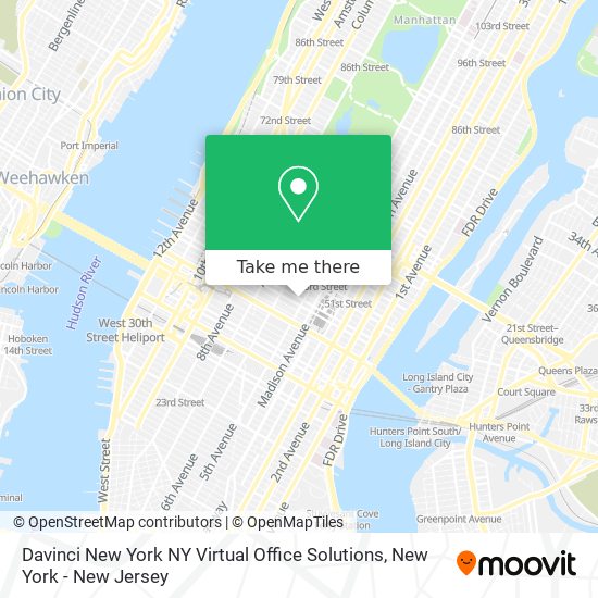 Davinci New York NY Virtual Office Solutions map