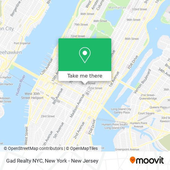 Mapa de Gad Realty NYC