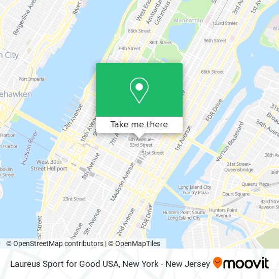 Mapa de Laureus Sport for Good USA