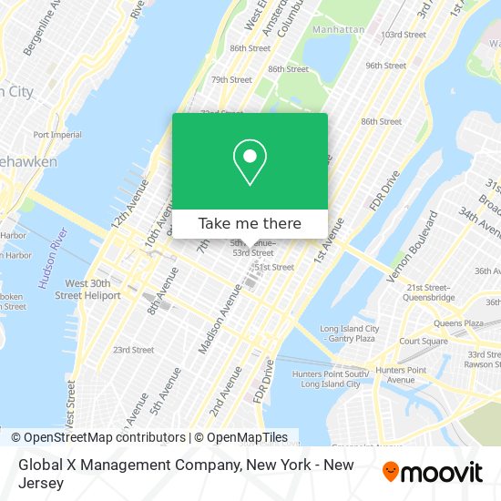 Mapa de Global X Management Company