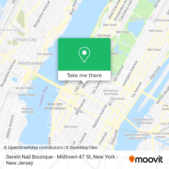 Mapa de Serein Nail Boutique - Midtown 47 St