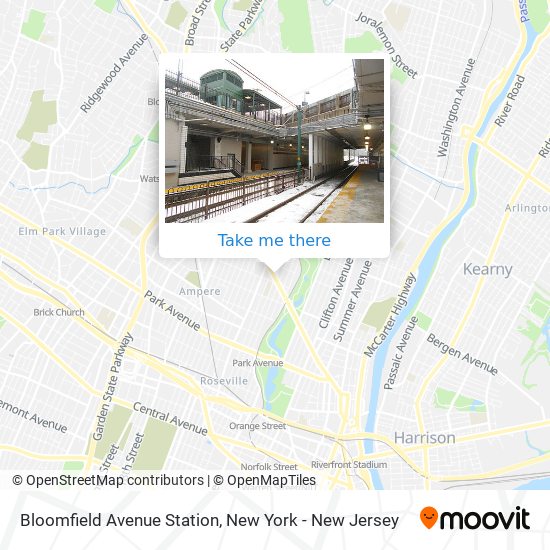 Bloomfield Avenue Station map