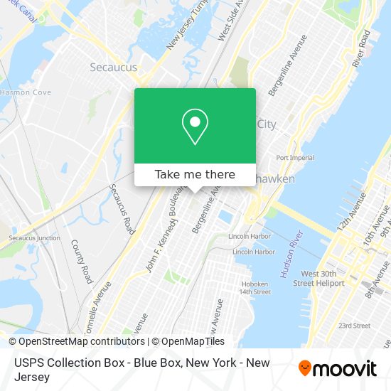 USPS Collection Box - Blue Box map