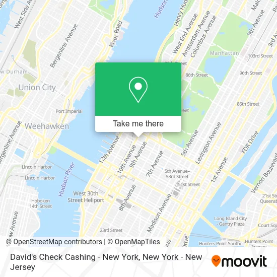 David's Check Cashing - New York map