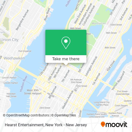 Mapa de Hearst Entertainment