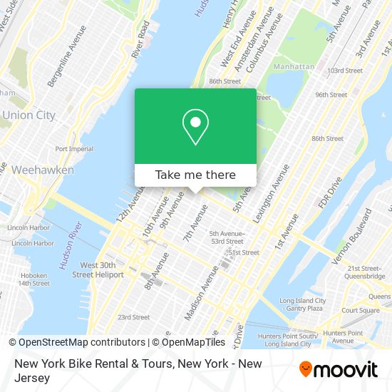 Mapa de New York Bike Rental & Tours